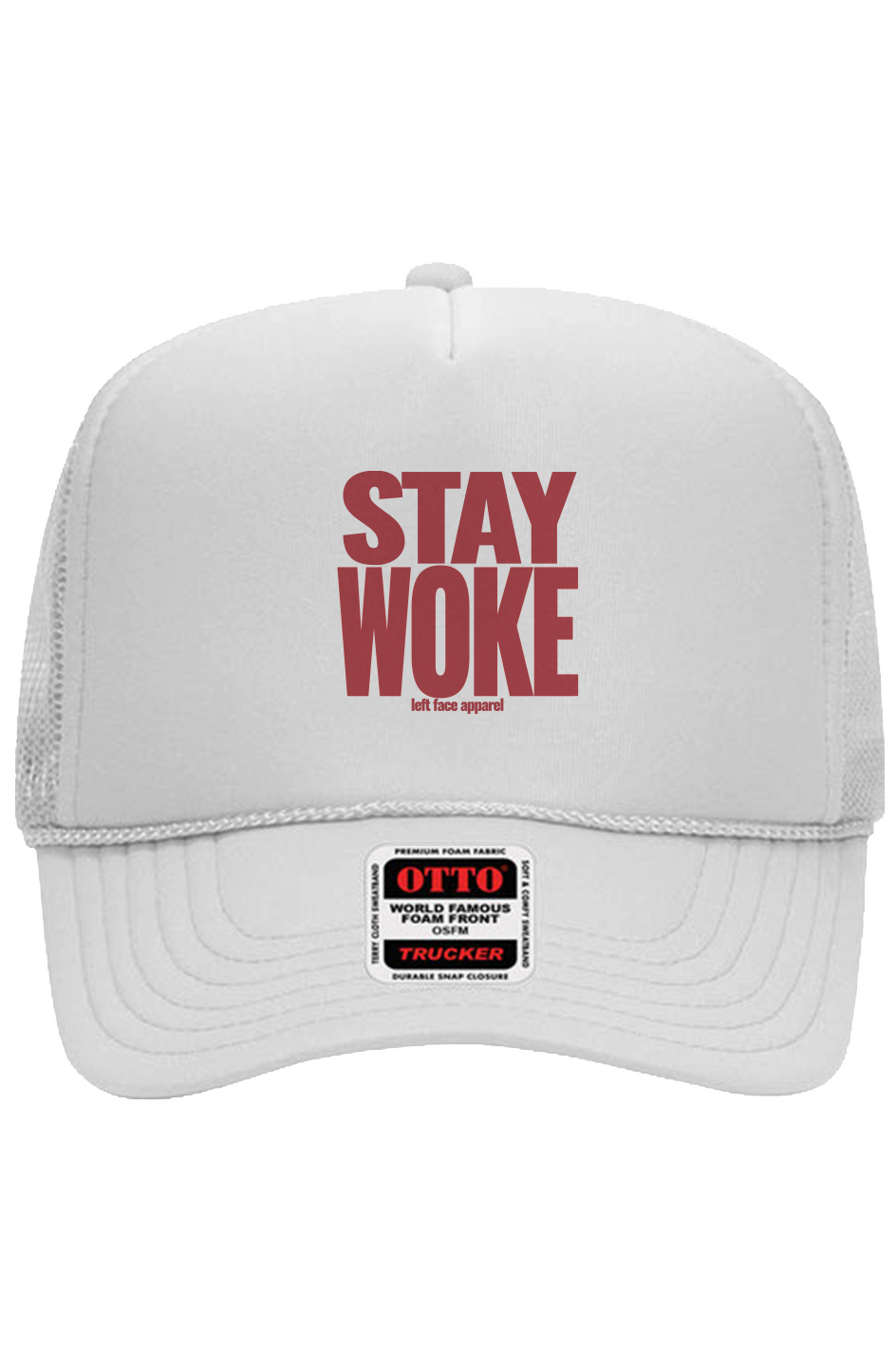 STAY WOKE 5-Panel Trucker Hat – Foam Front