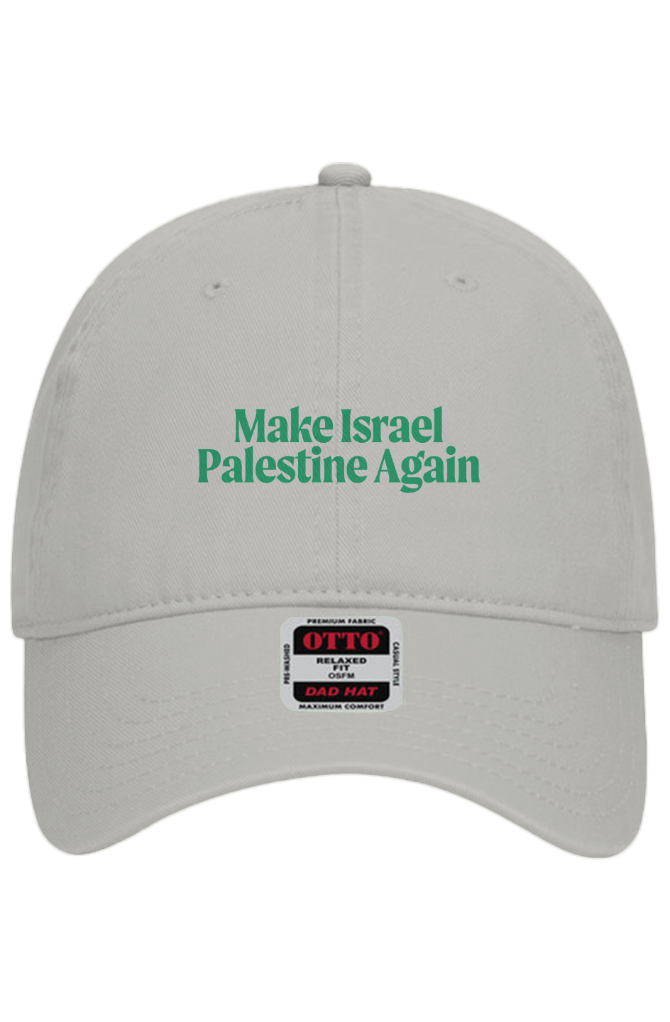 Make Israel Palestine Again – Otto Dad Hat (Green Thread Edition)