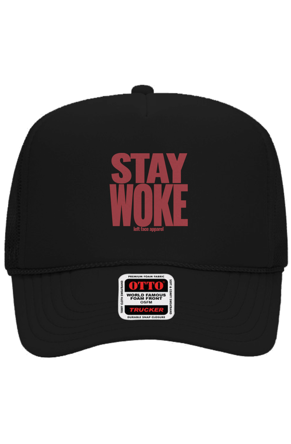 STAY WOKE 5-Panel Trucker Hat – Foam Front