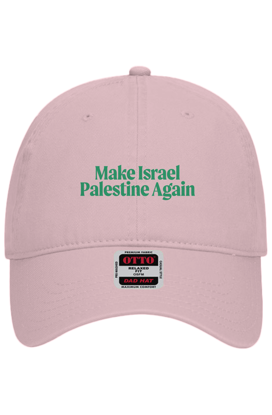 Make Israel Palestine Again – Otto Dad Hat (Green Thread Edition)