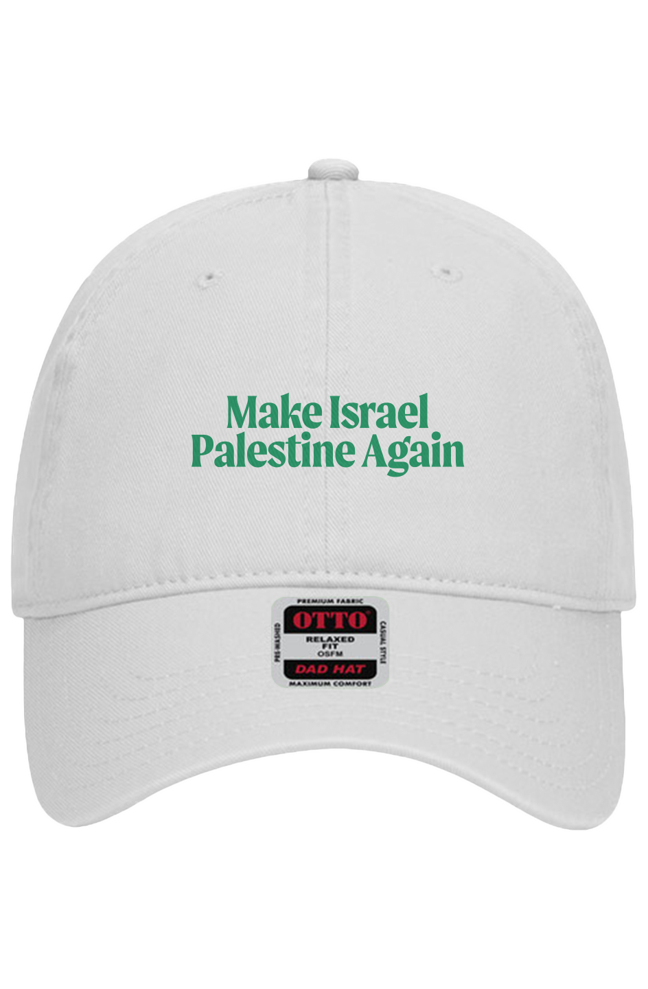 Make Israel Palestine Again – Otto Dad Hat (Green Thread Edition)
